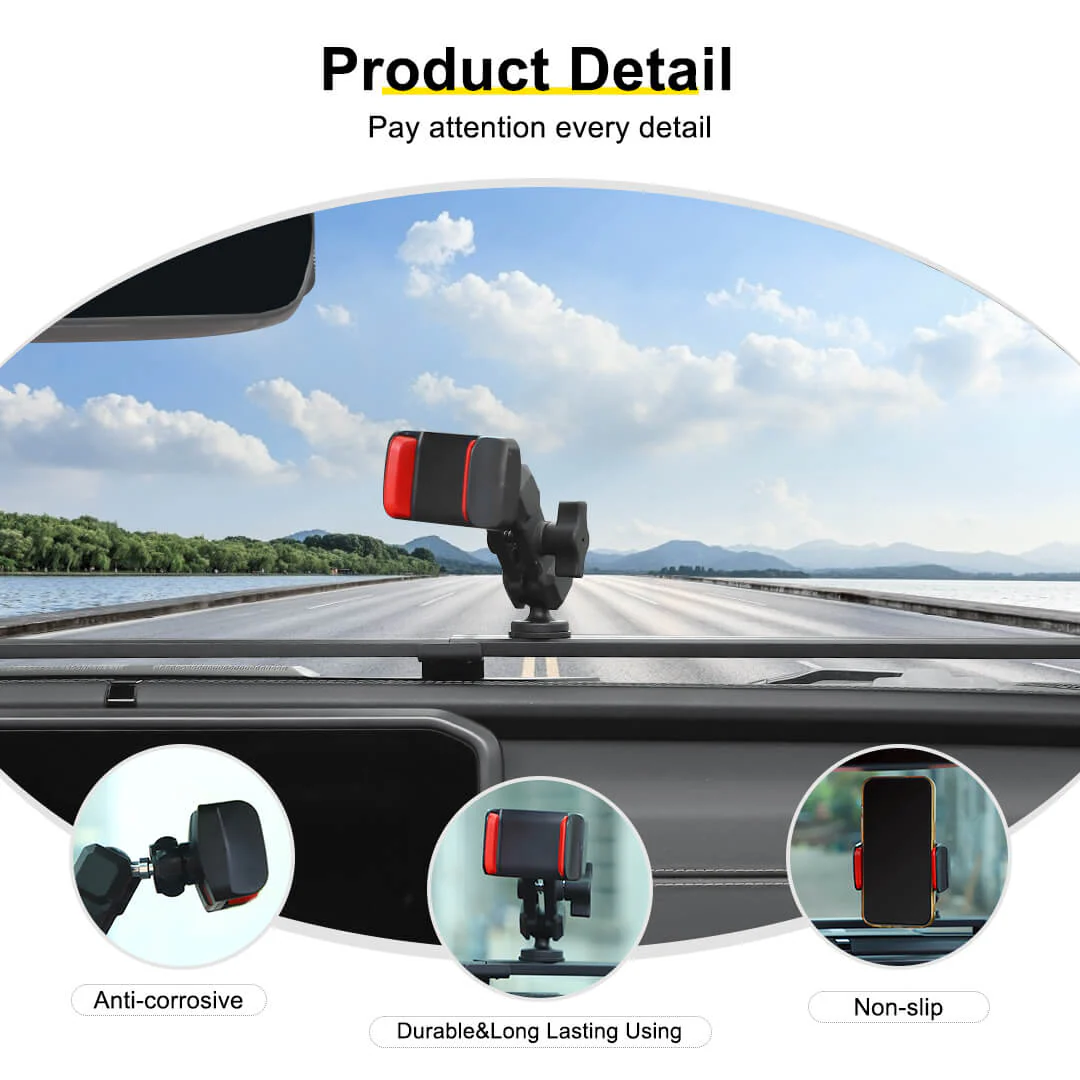 For 2024+ Jeep Wrangler JL & Gladiator JT Interior Center Console Dashboard Rail Expansion Phone Holder Mount - Image 7