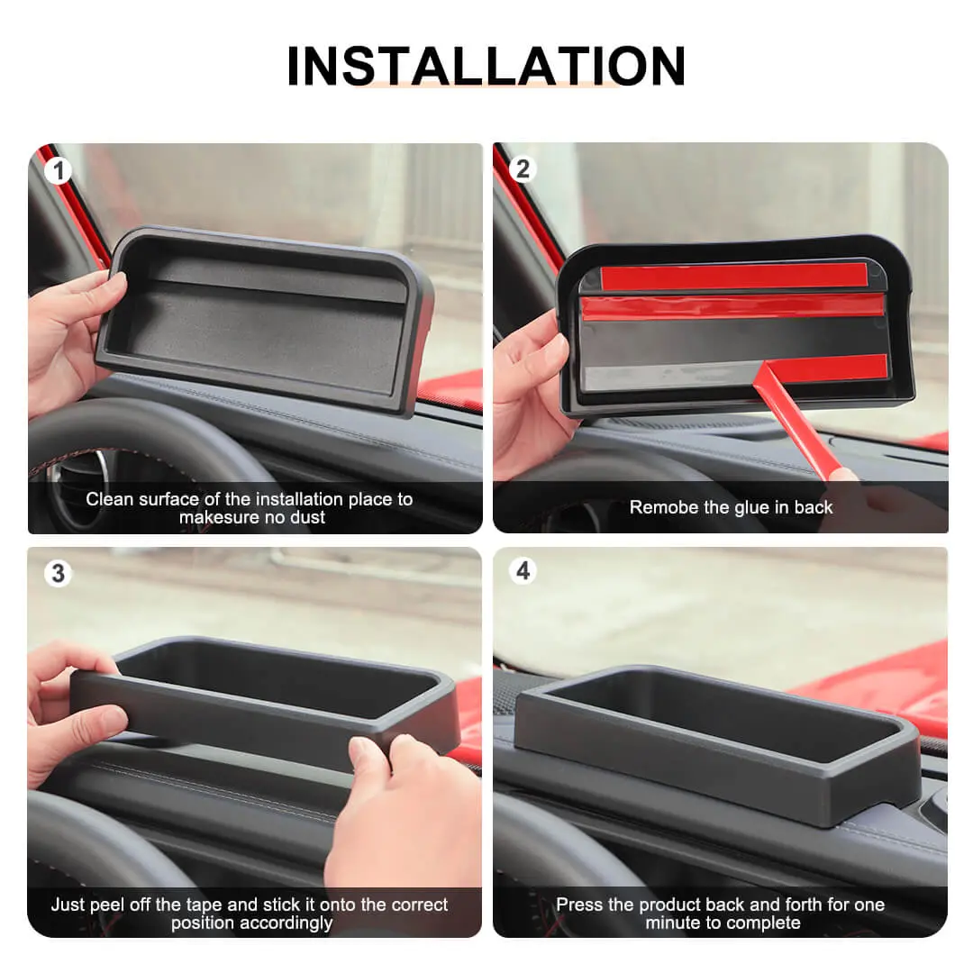 For 2024+ Jeep Wrangler JL & Gladiator JT Interior Center Console Dashboard Storage Box Tray - Image 6