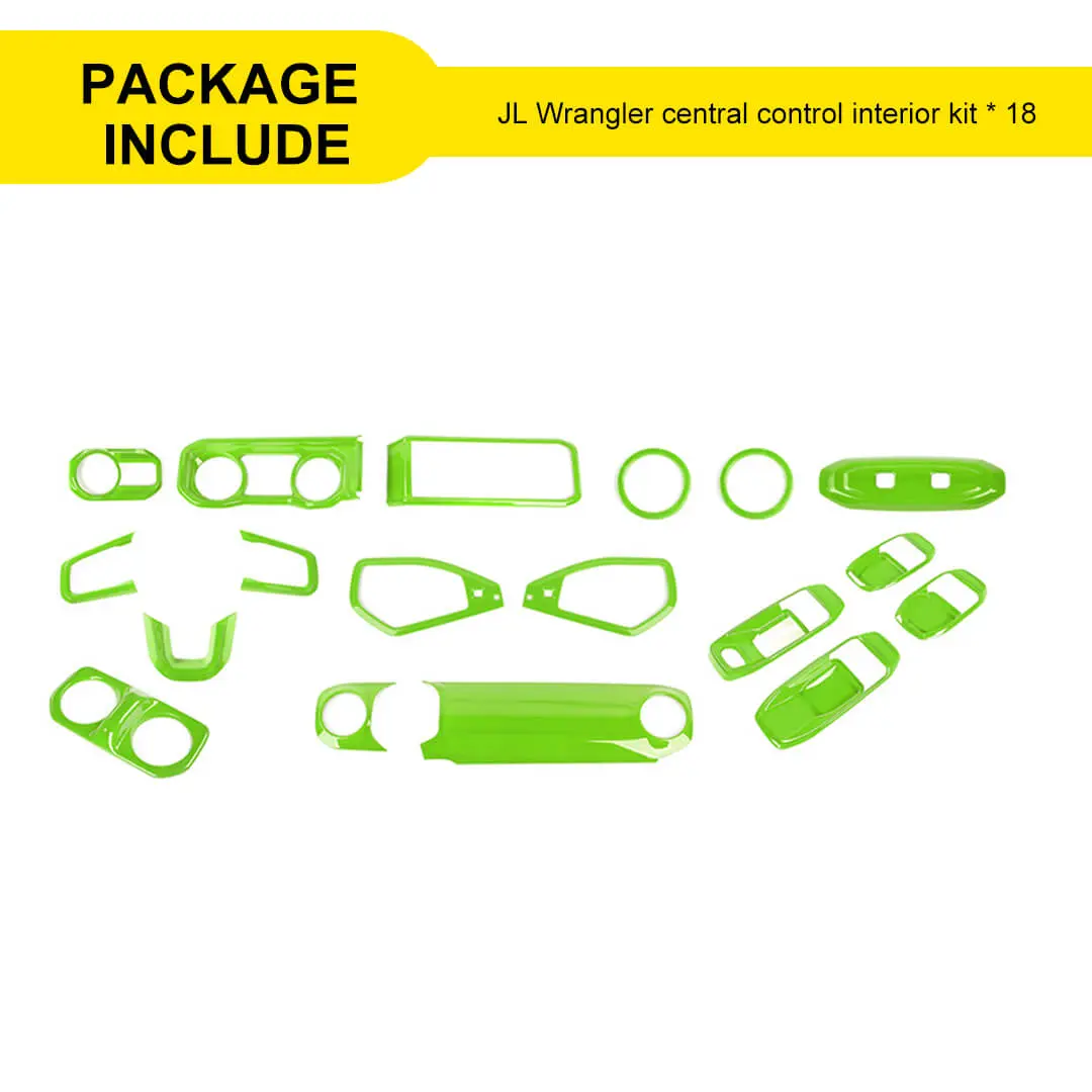 For 2024+ Jeep Wrangler JL & Gladiator JT Interior Center Console Full Set Trim Cover Kit (18 pcs) - Image 12