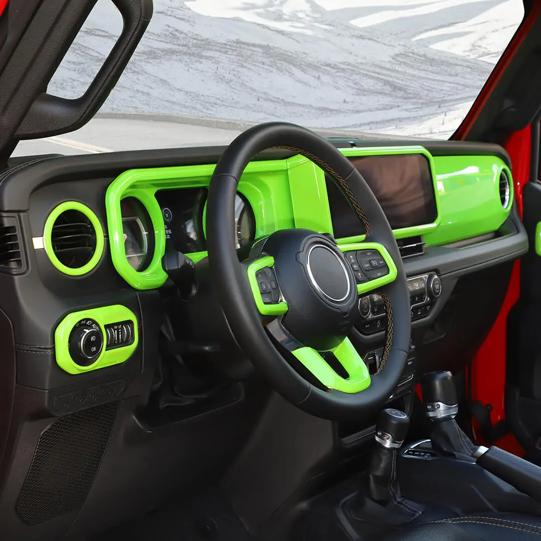 For 2024+ Jeep Wrangler JL & Gladiator JT Interior Center Console Full Set Trim Cover Kit (18 pcs) - Image 4