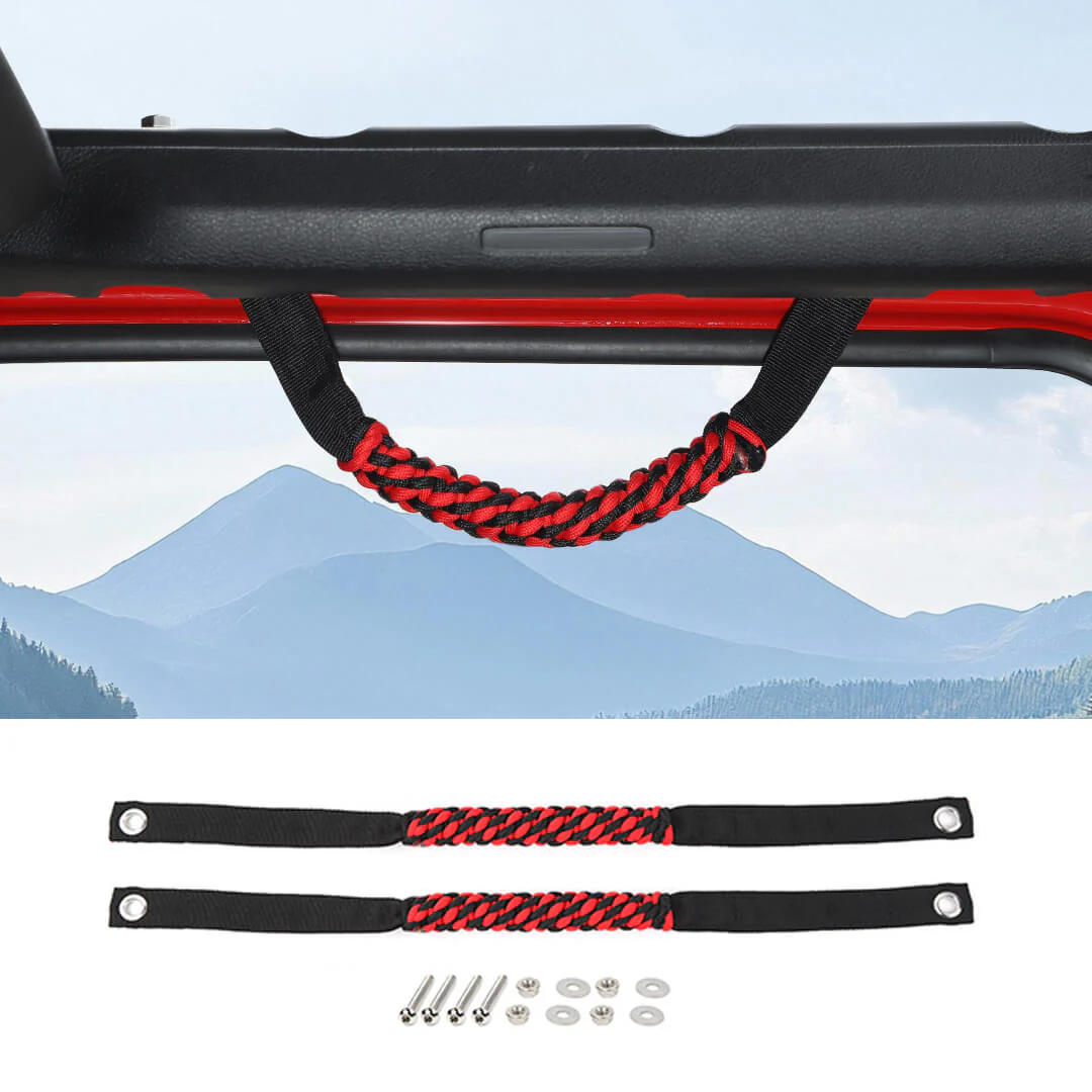 For 2024+ Jeep Wrangler JL/Gladiator JT Roll Bar Grab Handles Grip Handle Accessories (2 pcs)