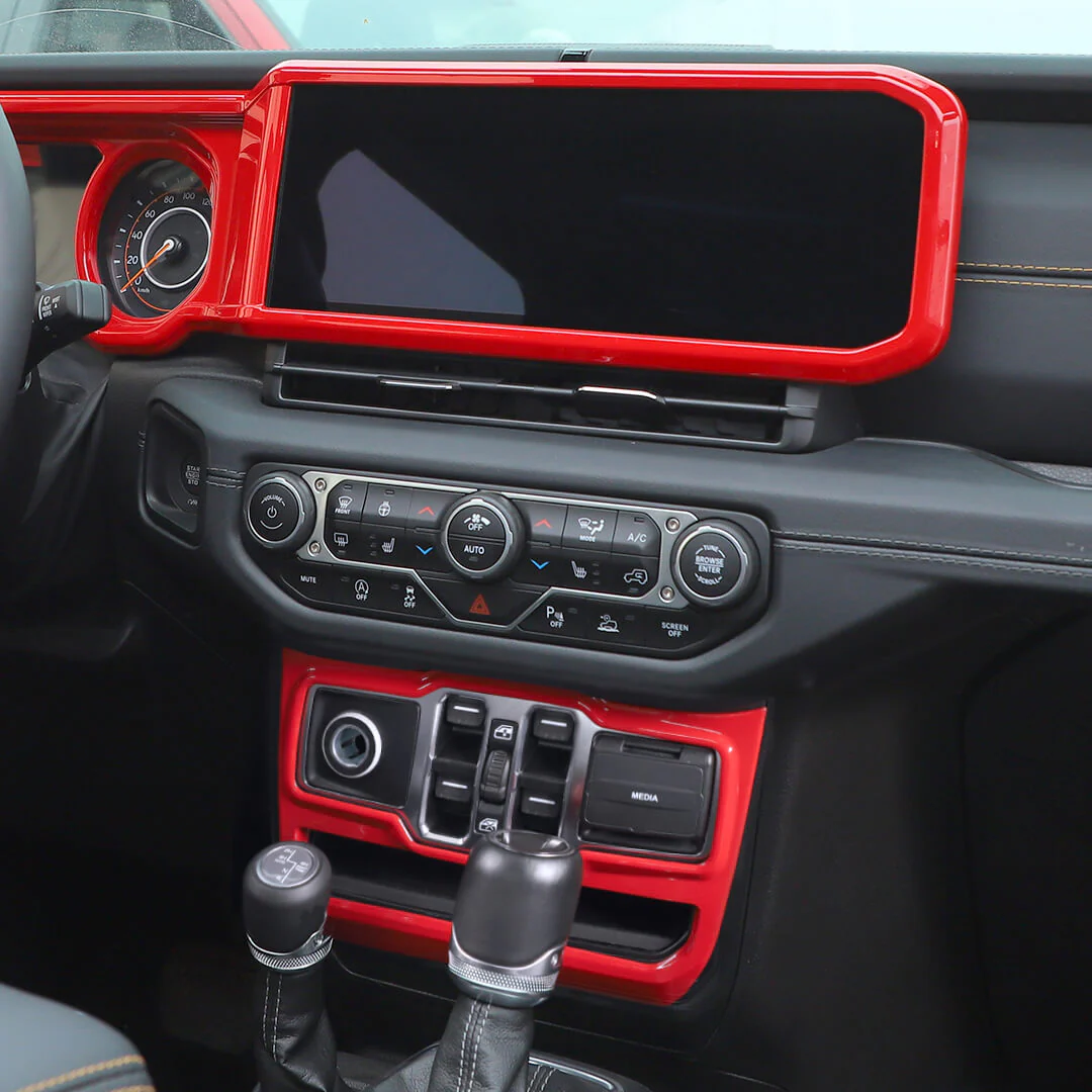For 2024+ Jeep Wrangler JL & Gladiator JT Wheel Interior Console Dashboard Cover Trim Kit (11 pcs) - Image 6