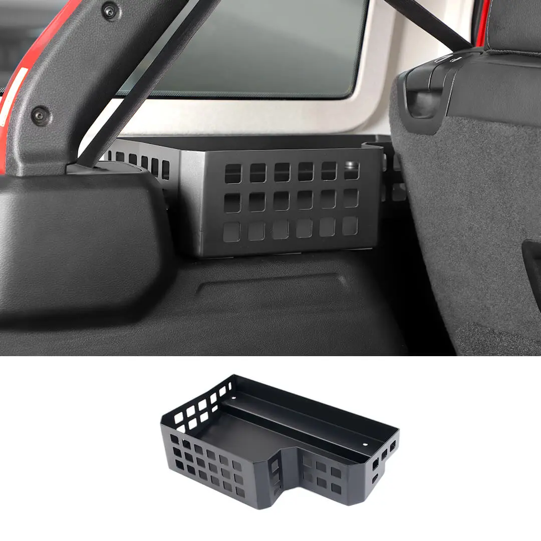 For 2024+ Jeep Wrangler JL Rear Trunk Side Cargo Holder Storage Organizer Box