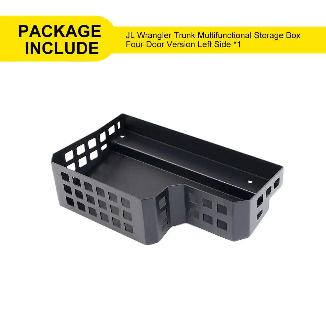For 2024+ Jeep Wrangler JL Rear Trunk Side Cargo Holder Storage Organizer Box - Image 13