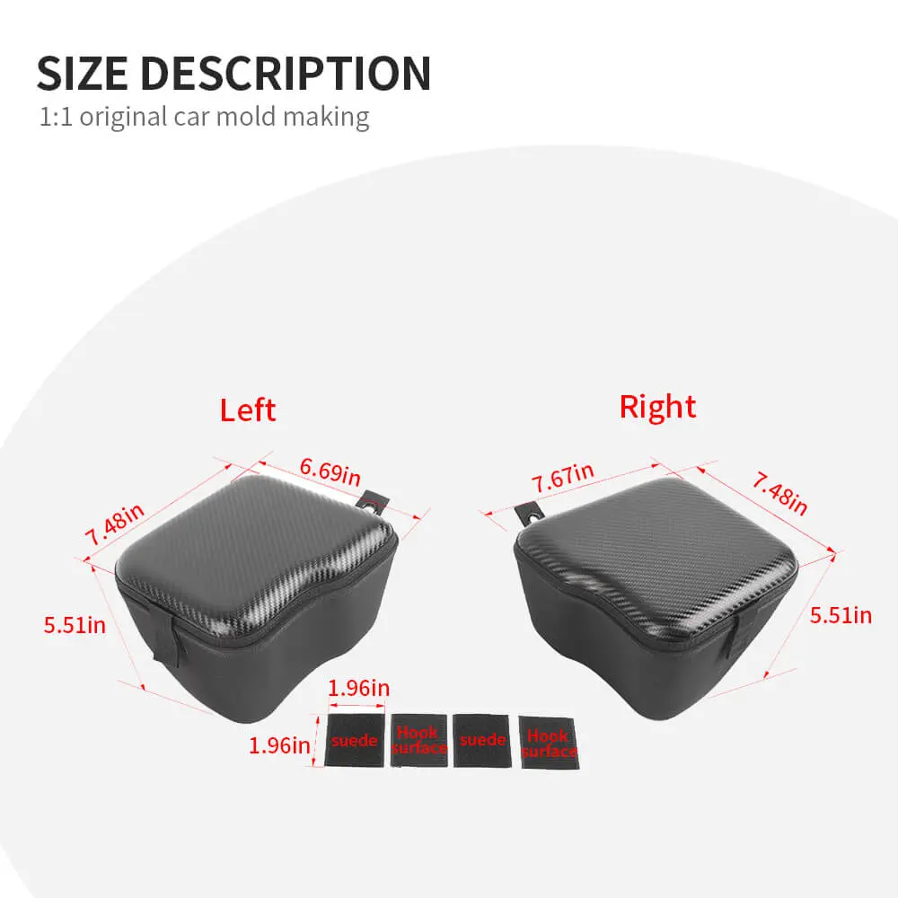 For 2024+ Jeep Wrangler JLU 4 Door Rear Trunk Side Storage Bag Pockets Box (2 pcs) - Image 10