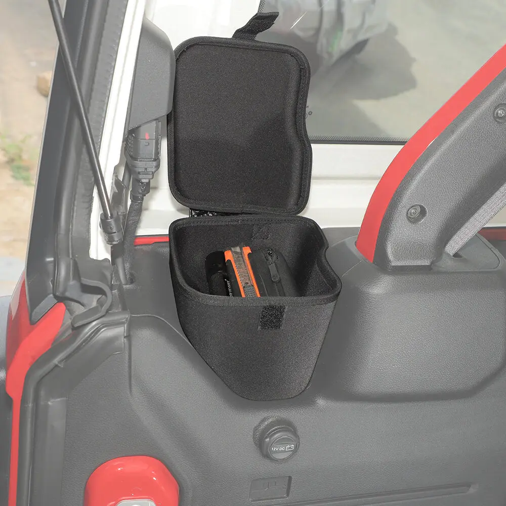 For 2024+ Jeep Wrangler JLU 4 Door Rear Trunk Side Storage Bag Pockets Box (2 pcs) - Image 3