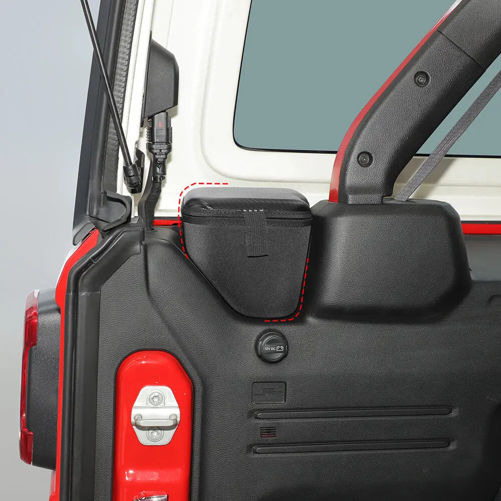 For 2024+ Jeep Wrangler JLU 4 Door Rear Trunk Side Storage Bag Pockets Box (2 pcs) - Image 4