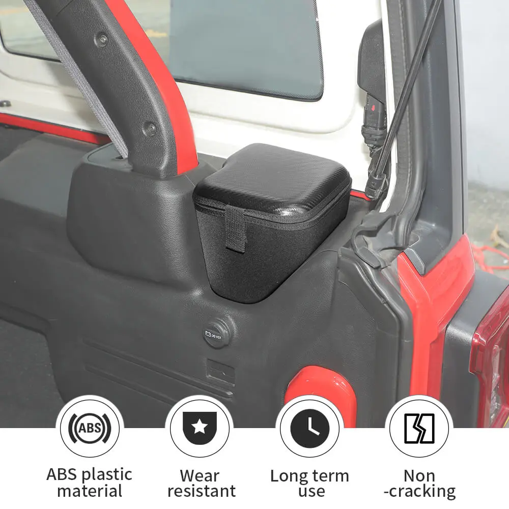 For 2024+ Jeep Wrangler JLU 4 Door Rear Trunk Side Storage Bag Pockets Box (2 pcs) - Image 6