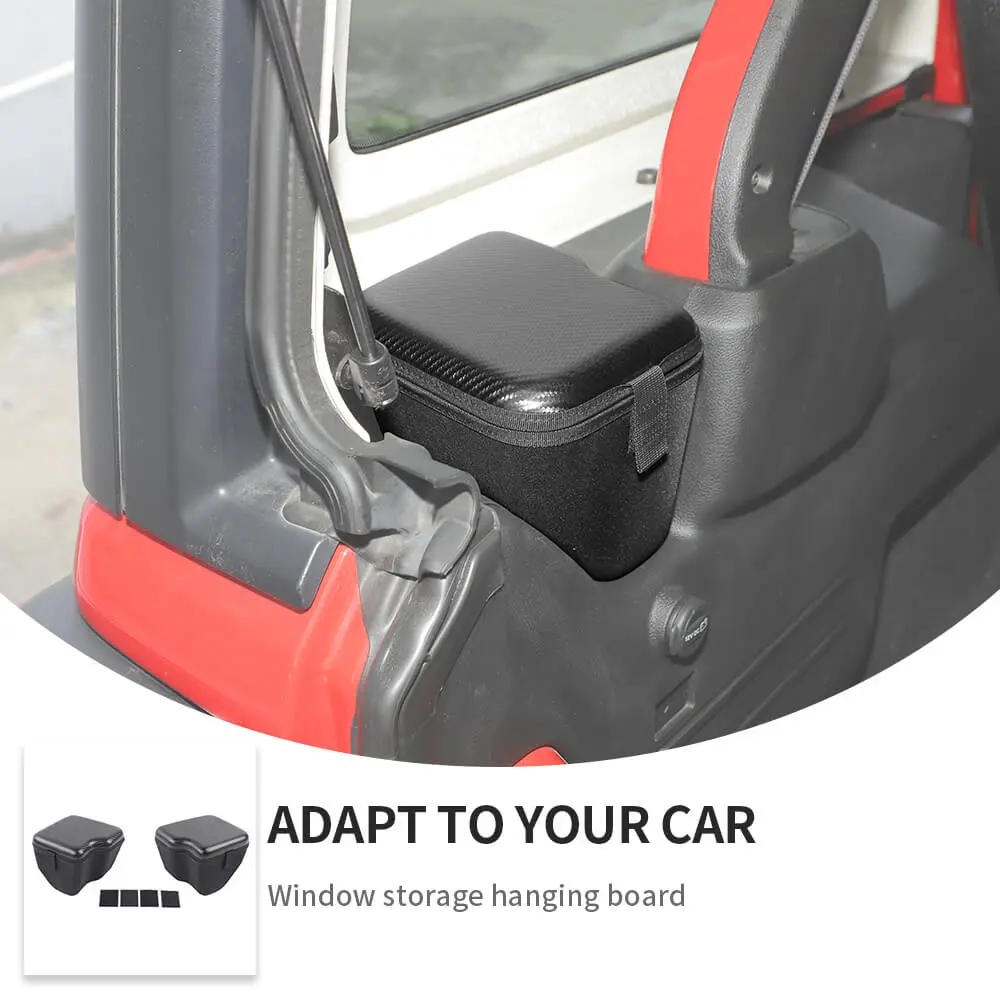 For 2024+ Jeep Wrangler JLU 4 Door Rear Trunk Side Storage Bag Pockets Box (2 pcs) - Image 9