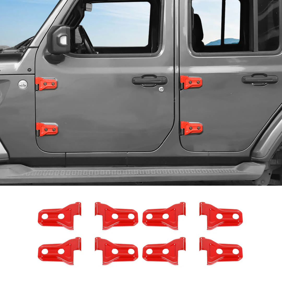 For 2026+ Jeep Wrangler JL & Gladiator JT 4-Door Version Exterior Car Door Hinges Trim Cover (8 pcs)