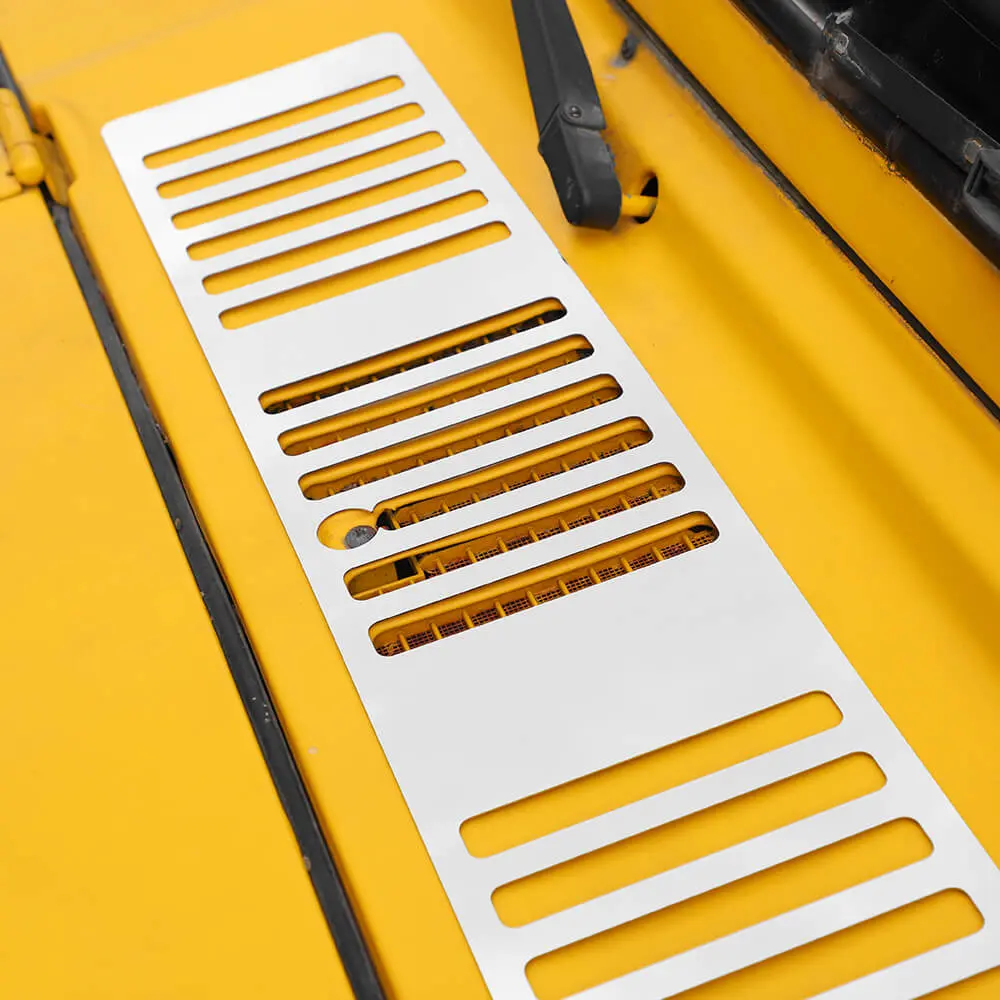 For 1997-2006 Jeep Wrangler TJ Exterior Front Wiper Lower Air Vent Outlet Cover Trim - Image 3