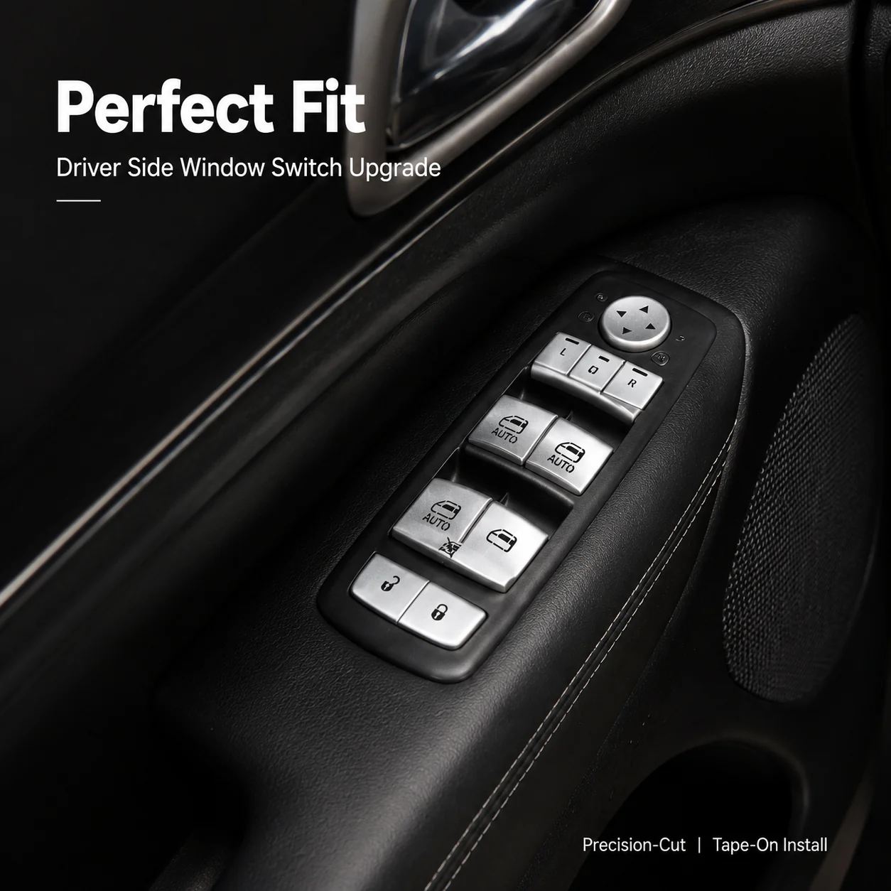 For Jeep 2014+ Cherokee /2011-2021 Grand Cherokee WK2 14 x Car Window keypads Button Decorative Trim Pieces - Image 3