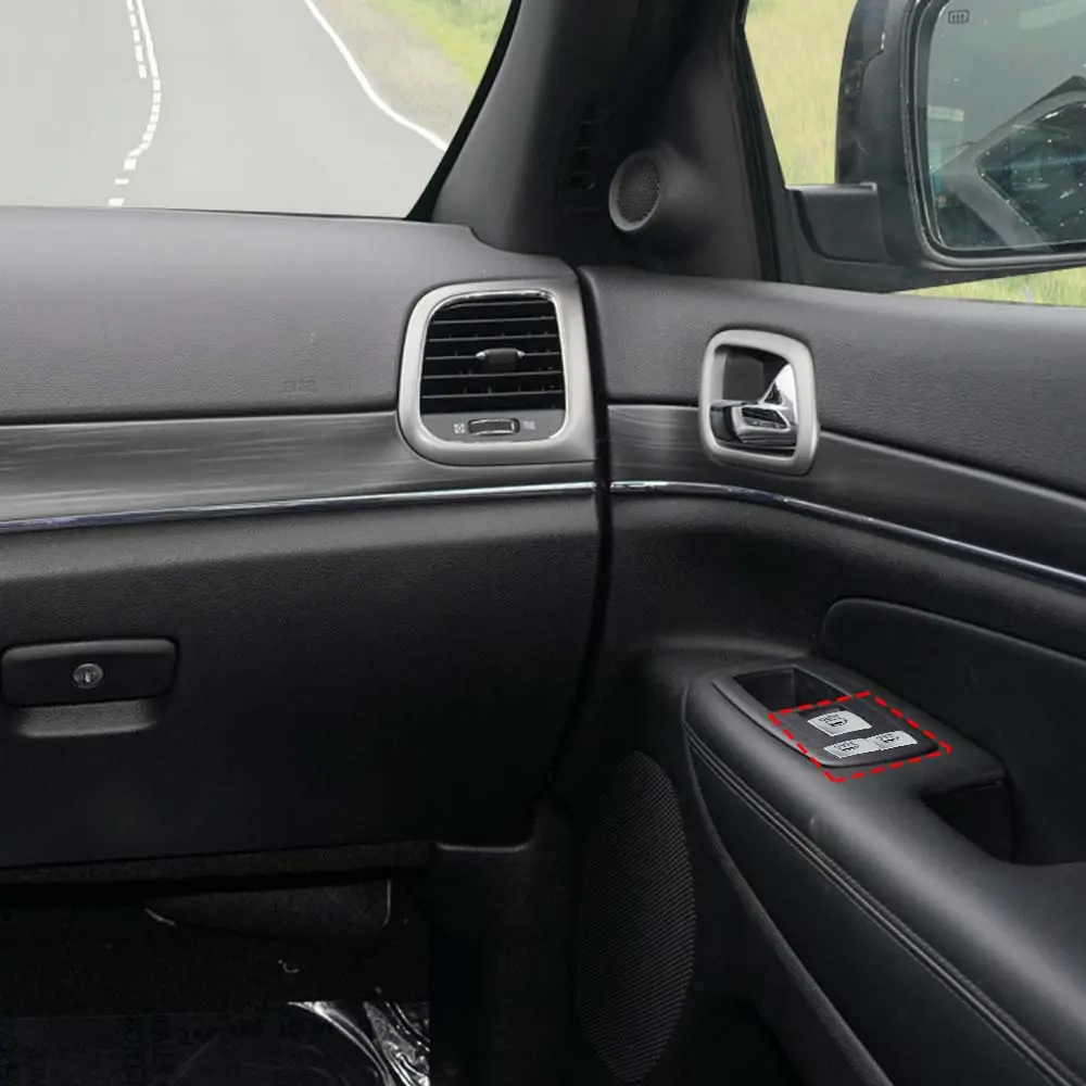 For Jeep 2014+ Cherokee /2011-2021 Grand Cherokee WK2 14 x Car Window keypads Button Decorative Trim Pieces - Image 4