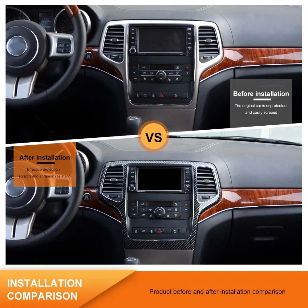 For 2011-2013 Jeep Grand Cherokee WK2 Center Console Dash Radio Navigation Panel Trim Cover - Image 2