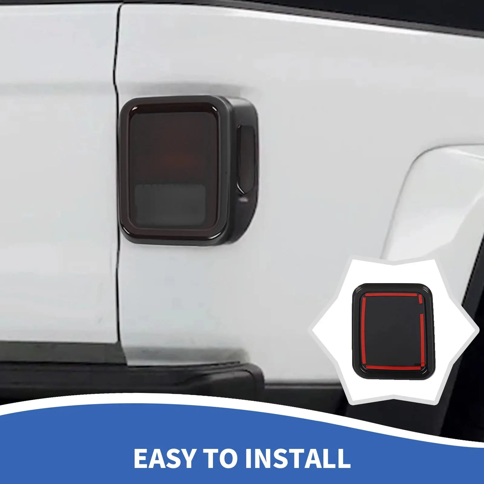 For 2019+ Jeep Gladiator JT Exterior Rear Taillight Halogen Lamp Guard Trim Cover (4 pcs) - Image 5