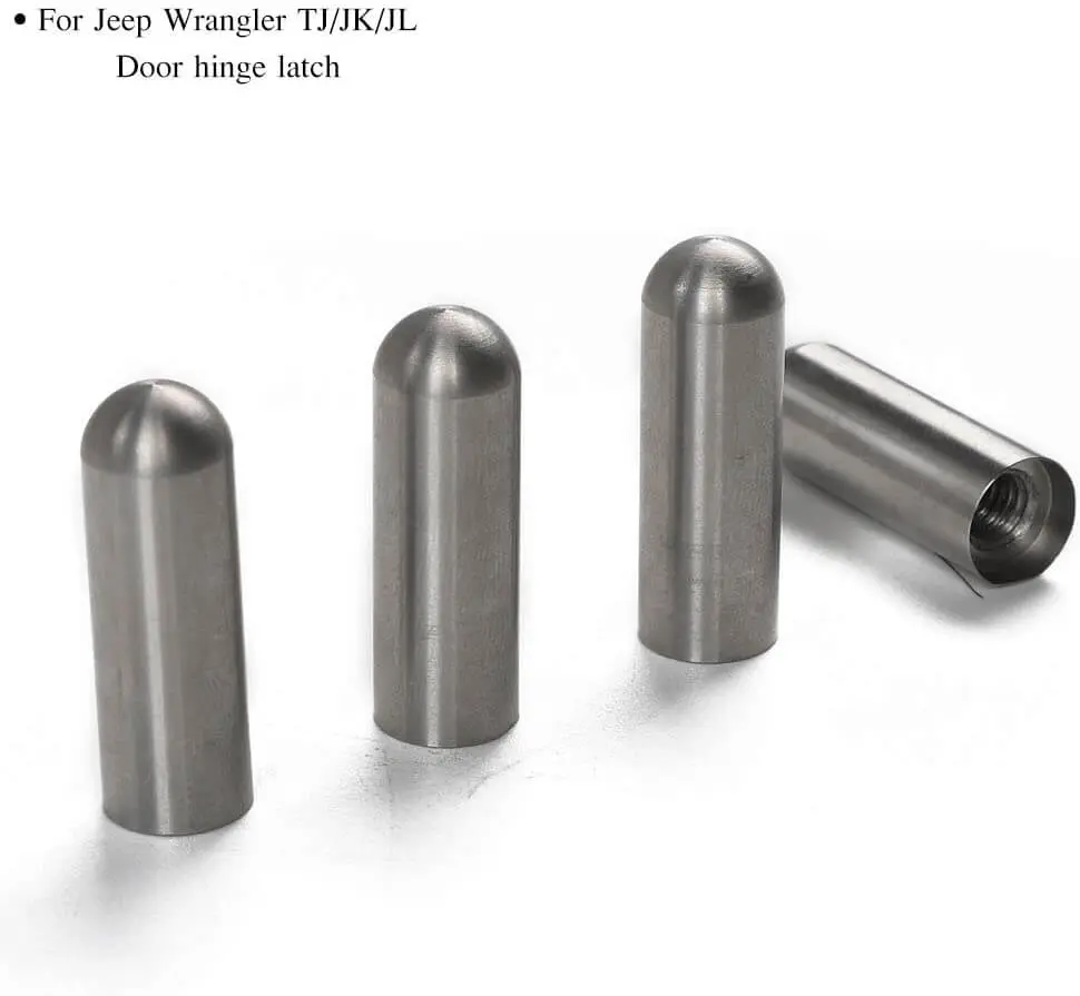 For Jeep Wrangler TJ JK JKU JL JLU & Gladiator JT Door Hinge Latch Pin Bolts Guides Liners Kits 8pcs - Image 5