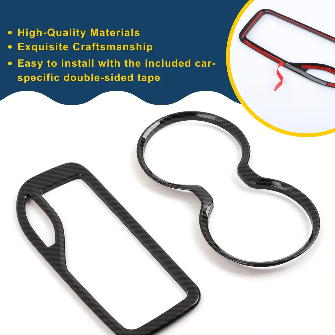 For 2016-2021 Jeep Grand Cherokee WK2 Gear Shift Panel & Cup Holder Cover Trim Ring Bezels - Image 5