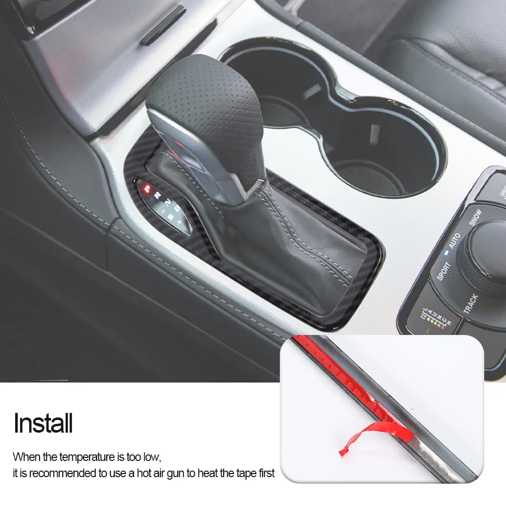 For 2016-2021 Jeep Grand Cherokee WK2 Gear Shift Panel Cover Trim Ring Bezels - Image 4