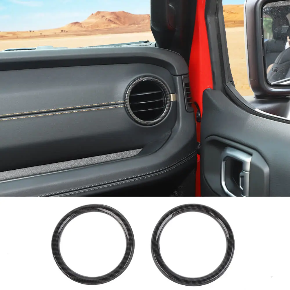 For 2024+ Jeep Wrangler JL & Gladiator JT Instrument Panel Dashboard Air Conditioning Vent Trim Ring 2PCS Style A