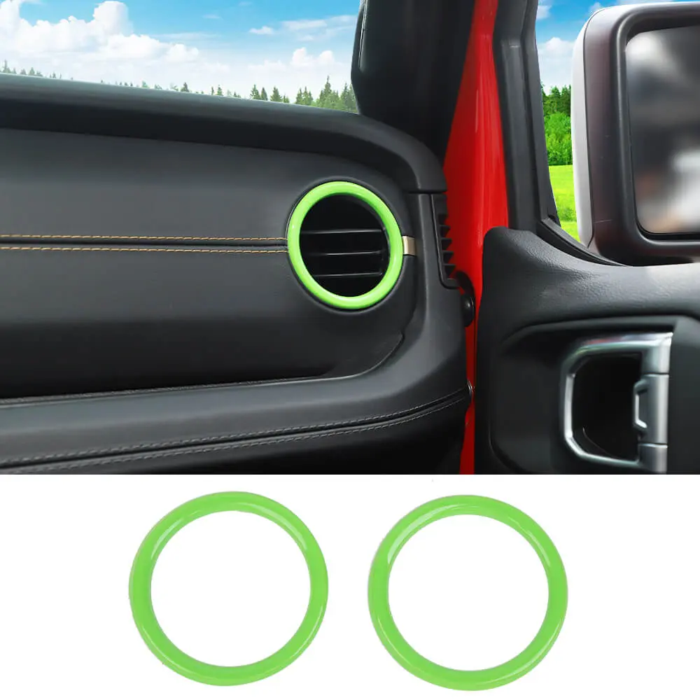 For 2024+ Jeep Wrangler JL & Gladiator JT Instrument Panel Dashboard Air Conditioning Vent Trim Ring 2PCS Style A - Image 10