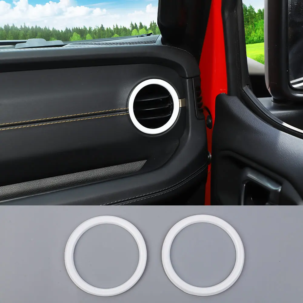 For 2024+ Jeep Wrangler JL & Gladiator JT Instrument Panel Dashboard Air Conditioning Vent Trim Ring 2PCS Style A - Image 11