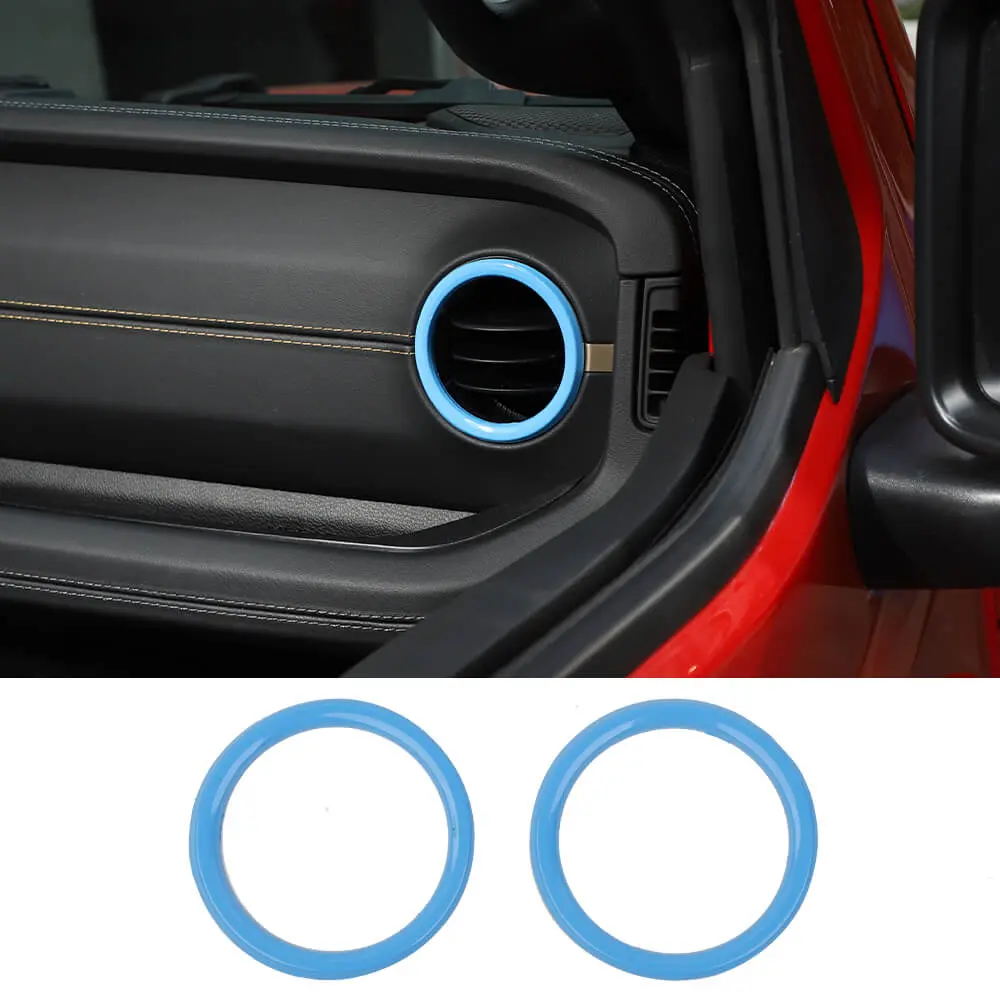 For 2024+ Jeep Wrangler JL & Gladiator JT Instrument Panel Dashboard Air Conditioning Vent Trim Ring 2PCS Style A - Image 13