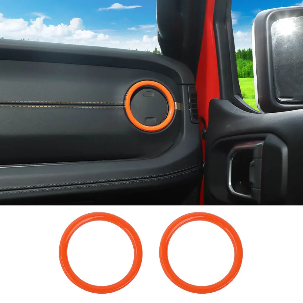 For 2024+ Jeep Wrangler JL & Gladiator JT Instrument Panel Dashboard Air Conditioning Vent Trim Ring 2PCS Style A - Image 15