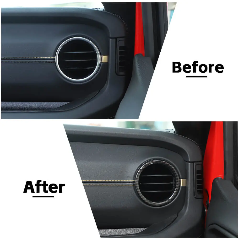 For 2024+ Jeep Wrangler JL & Gladiator JT Instrument Panel Dashboard Air Conditioning Vent Trim Ring 2PCS Style A - Image 2