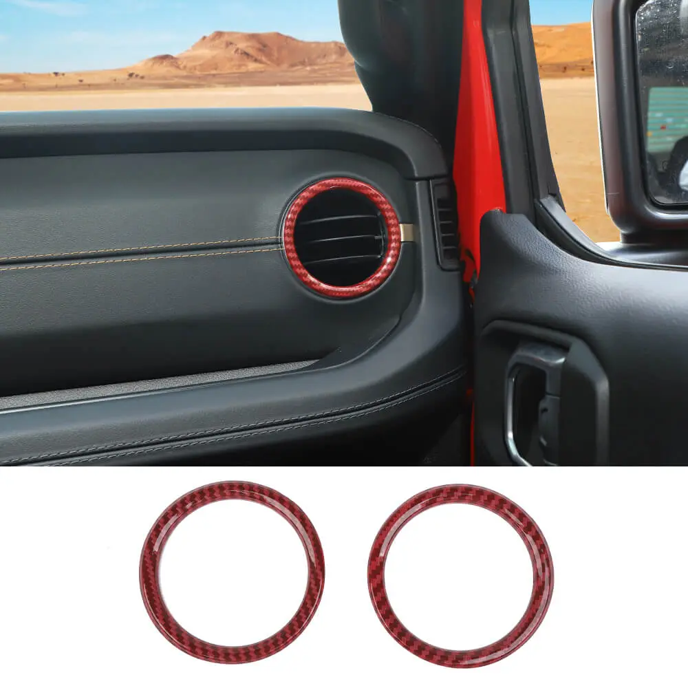 For 2024+ Jeep Wrangler JL & Gladiator JT Instrument Panel Dashboard Air Conditioning Vent Trim Ring 2PCS Style A - Image 20