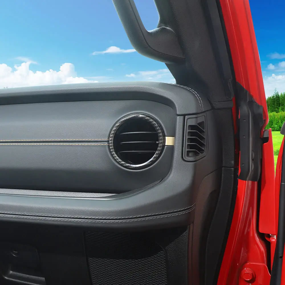 For 2024+ Jeep Wrangler JL & Gladiator JT Instrument Panel Dashboard Air Conditioning Vent Trim Ring 2PCS Style A - Image 4