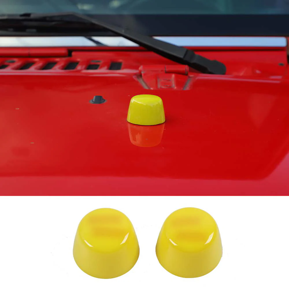 For 2007-2018 Jeep Wrangler JK Hood Bumper Stop Rubber Cushion Plug Cover Trim - Image 16