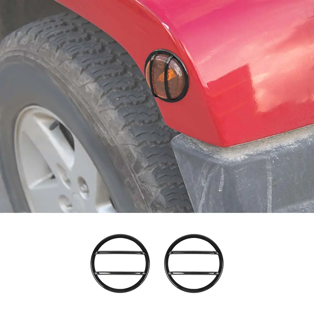For Jeep Wrangler JK 2007-2018 Wheel Eyebrow Light Lamp Trim Guards
