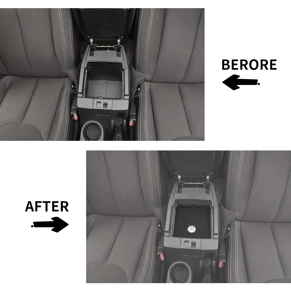 For Jeep Wrangler JK 2011-2018 Center Console Safe Box Armrest Storage Lock Box - Image 2