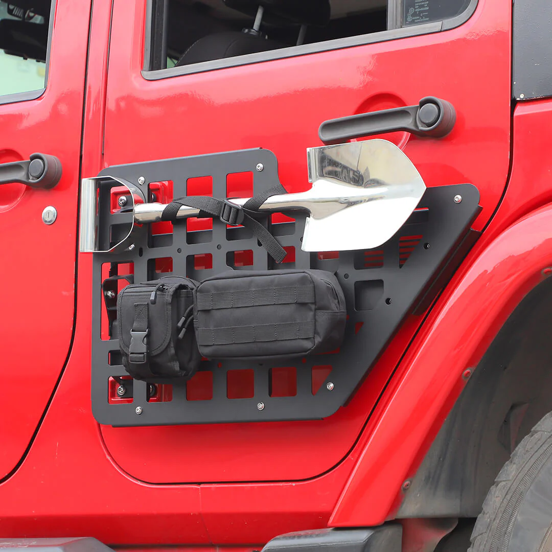For Jeep Wrangler JK JL Front Rear Door Mount Molle Panel Storage Foot Peg Kit Bracket Accessories - Image 3