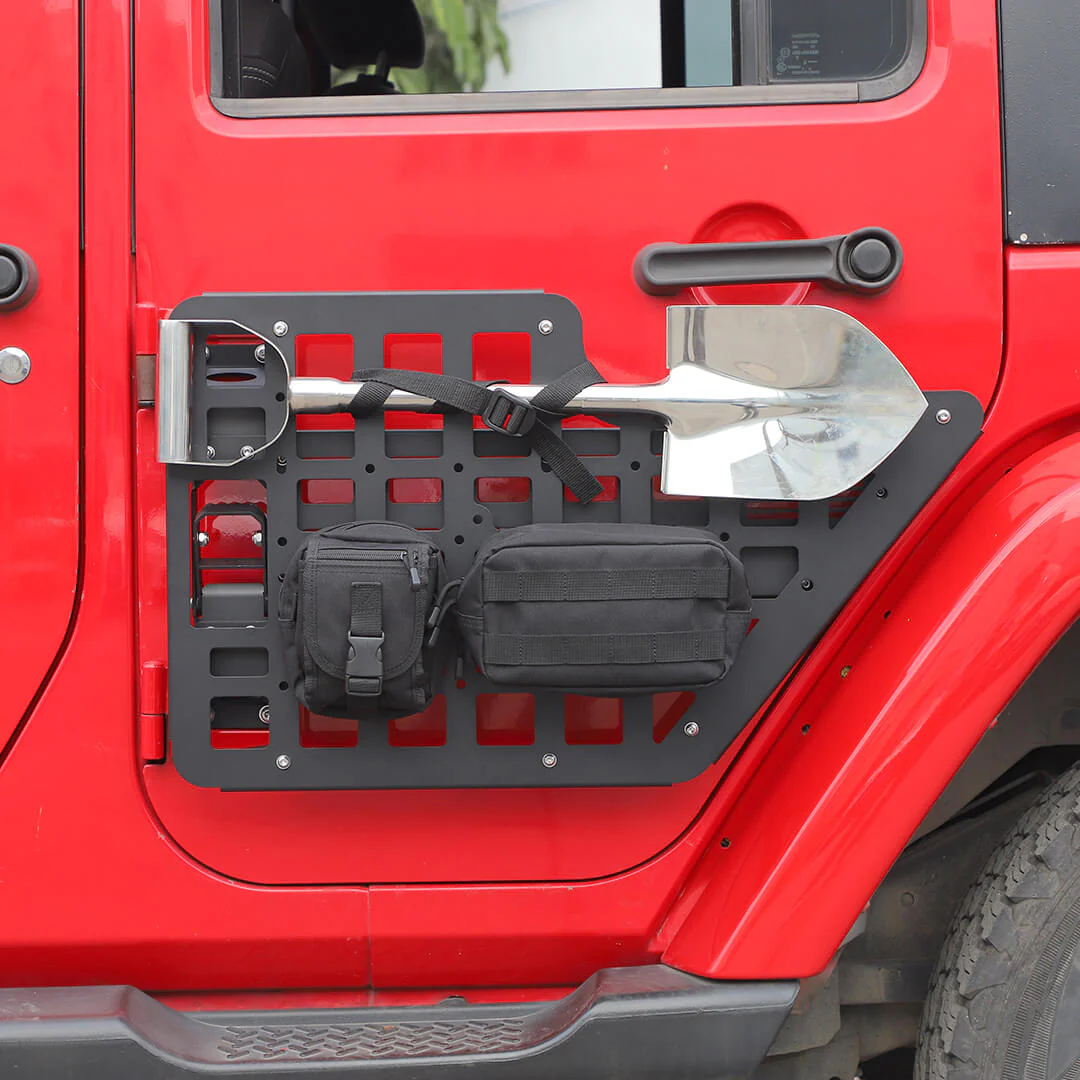 For Jeep Wrangler JK JL Front Rear Door Mount Molle Panel Storage Foot Peg Kit Bracket Accessories - Image 5