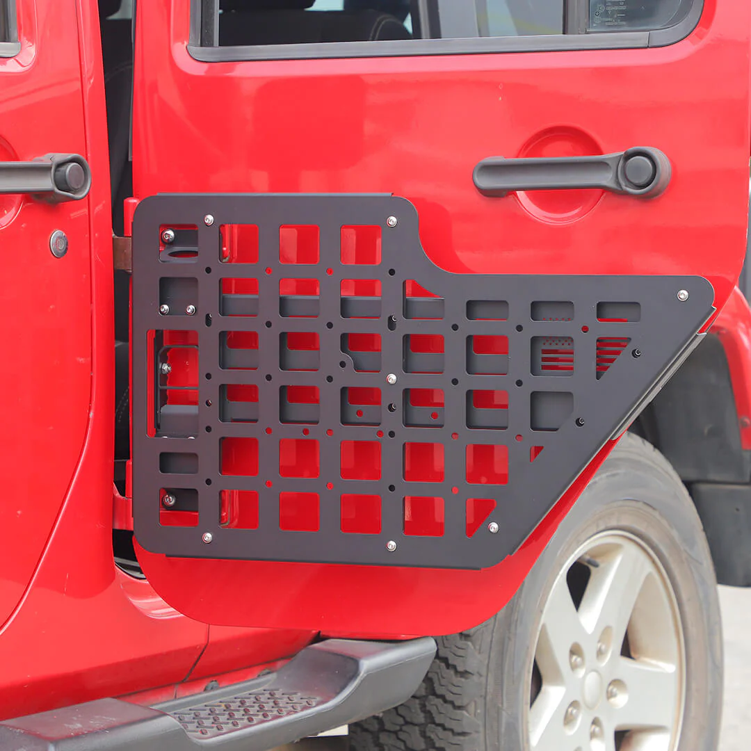 For Jeep Wrangler JK JL Front Rear Door Mount Molle Panel Storage Foot Peg Kit Bracket Accessories - Image 6
