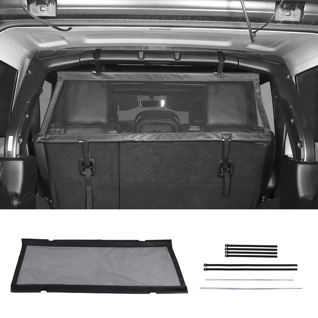 For Jeep Wrangler JK JL 4-Door Version Interior Rear Cargo Trunk Seat Back Isolation Cover Shield Accessories