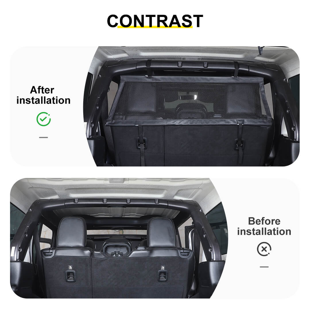 For Jeep Wrangler JK JL 4-Door Version Interior Rear Cargo Trunk Seat Back Isolation Cover Shield Accessories - Image 2