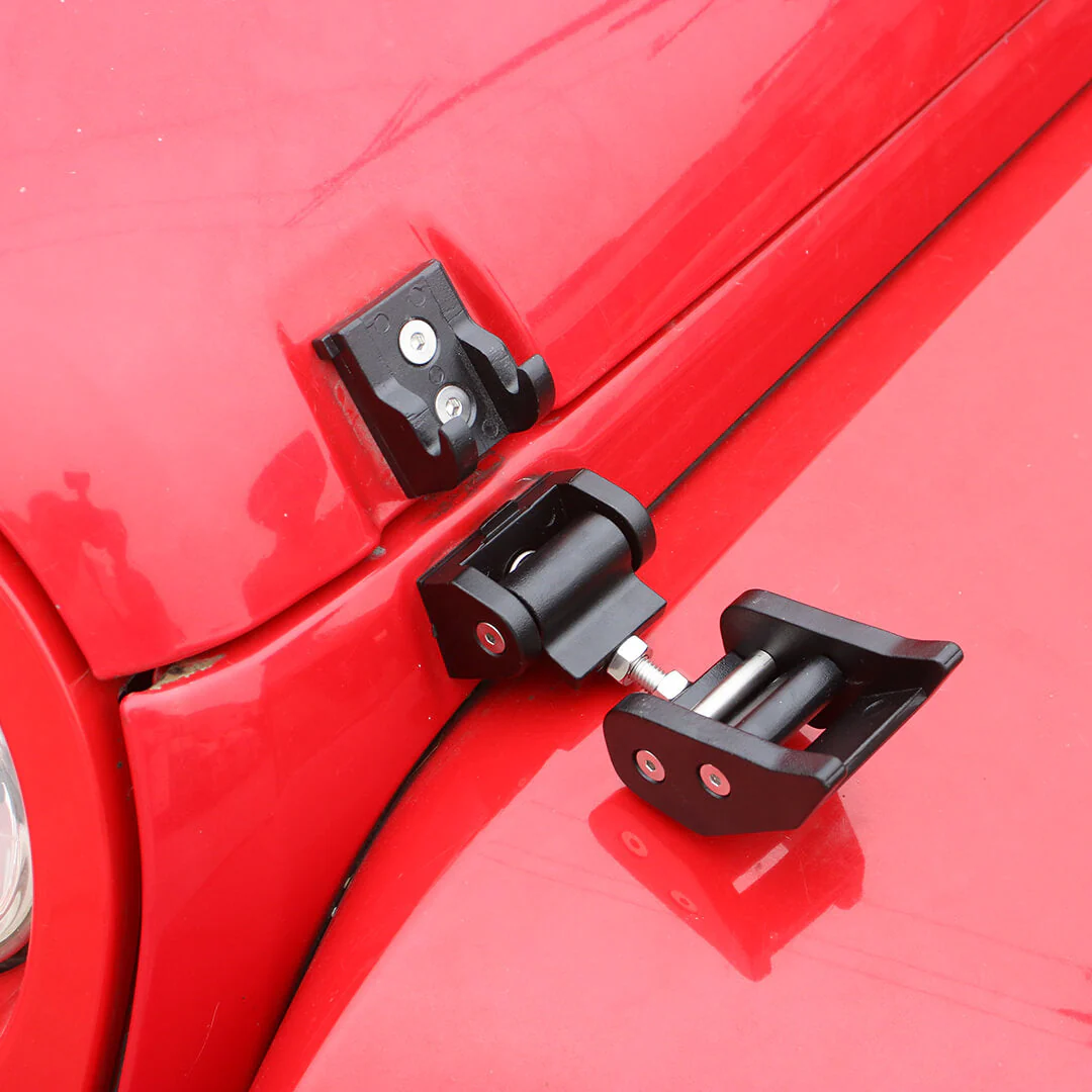 For Jeep Wrangler JK JL JT Exterior Engine Hood Buckle Anti-Theft Cover Trim (2 pcs) - Image 7