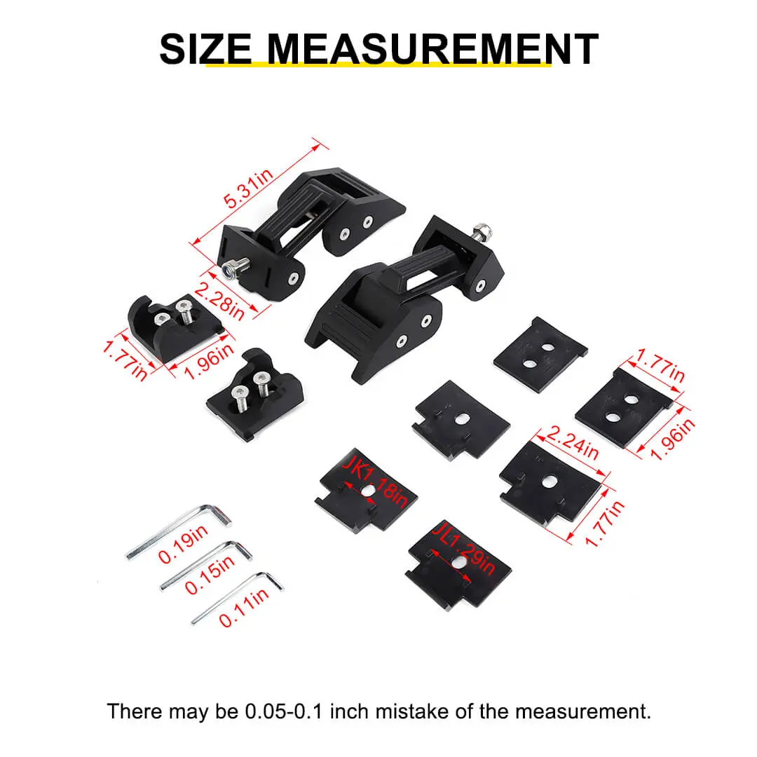 For Jeep Wrangler JK JL JT Exterior Engine Hood Latch Catch Buckle Lock (2 pcs) - Image 10