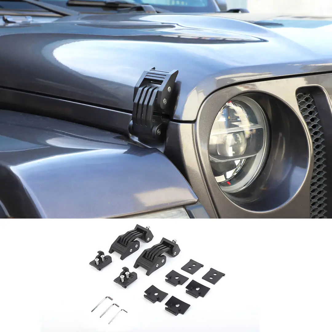 For Jeep Wrangler JK JL JT Exterior Engine Hood Latch Catch Buckle Lock (2 pcs) - Image 13