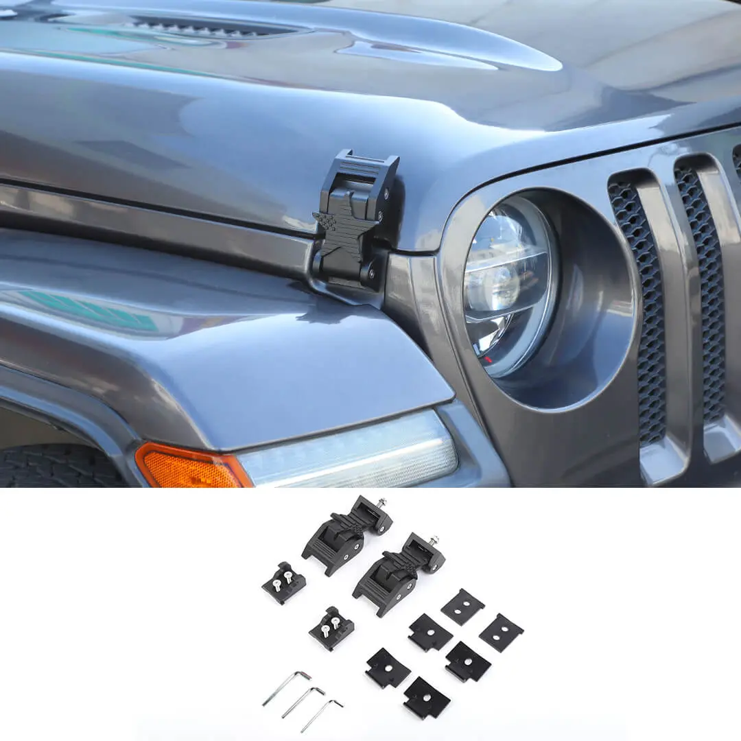 For Jeep Wrangler JK JL JT Exterior Engine Hood Latch Catch Buckle Lock (2 pcs) - Image 14