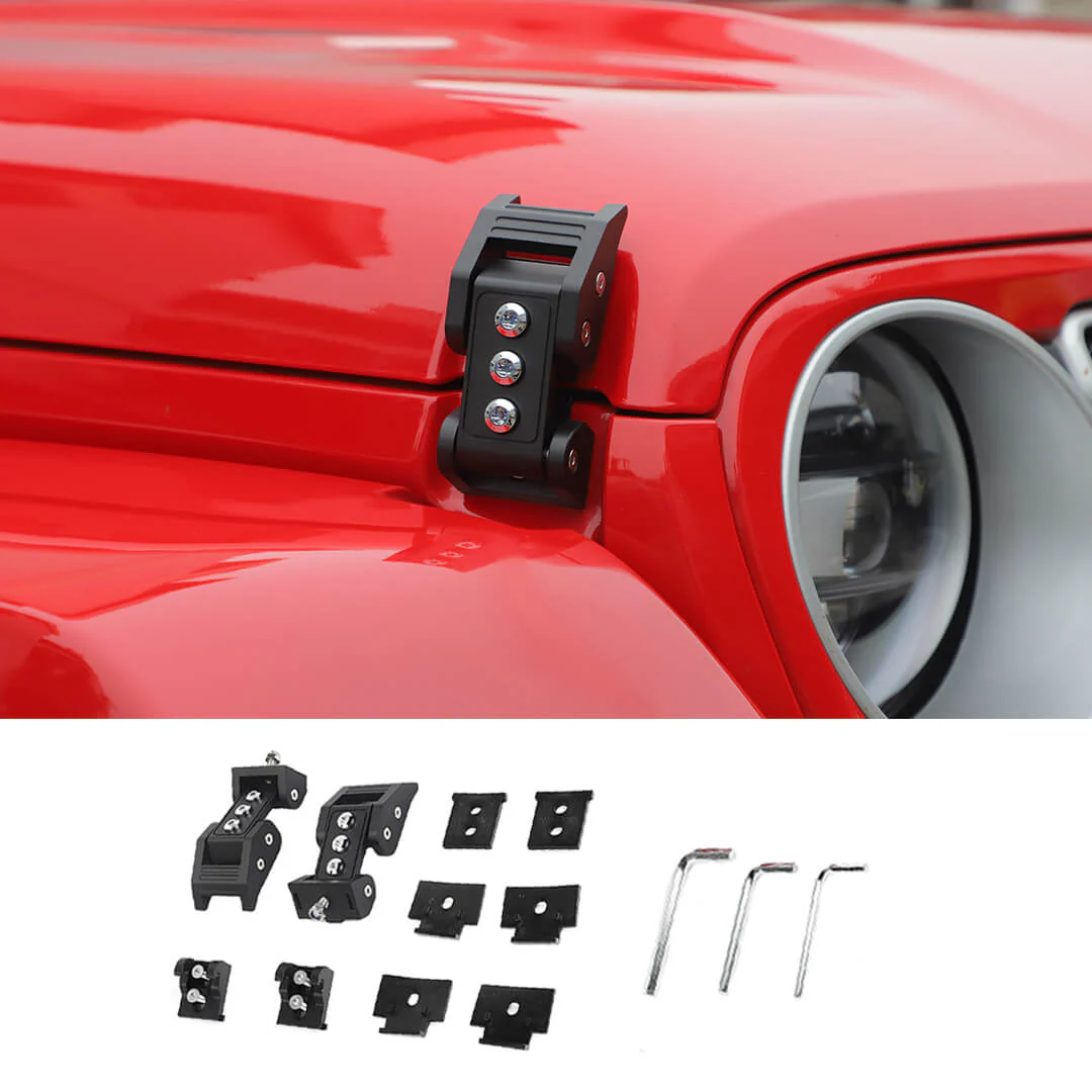 For Jeep Wrangler JK JL JT Exterior Engine Hood Latch Catch Buckle Lock (2 pcs) - Image 15