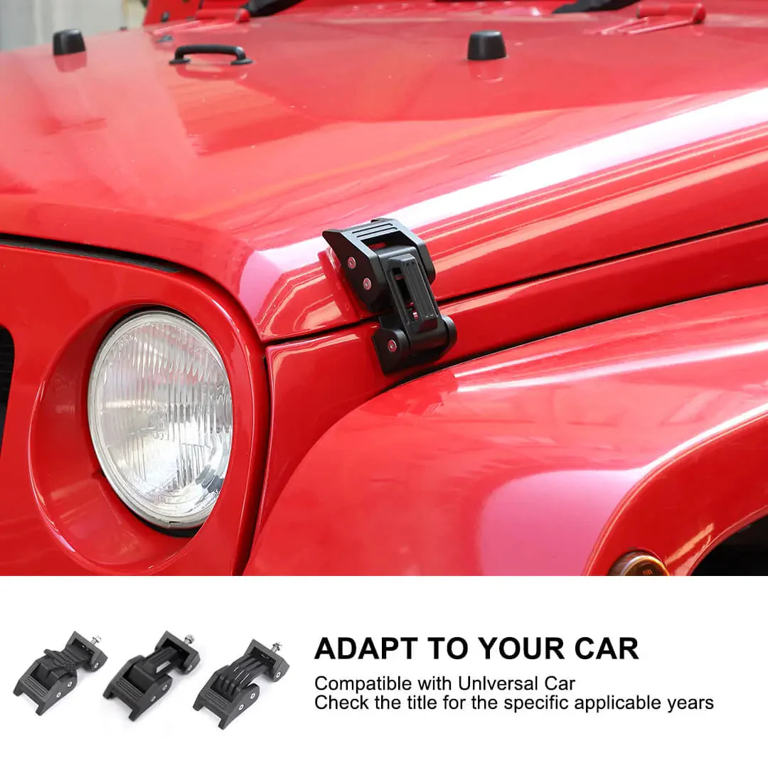 For Jeep Wrangler JK JL JT Exterior Engine Hood Latch Catch Buckle Lock (2 pcs) - Image 7