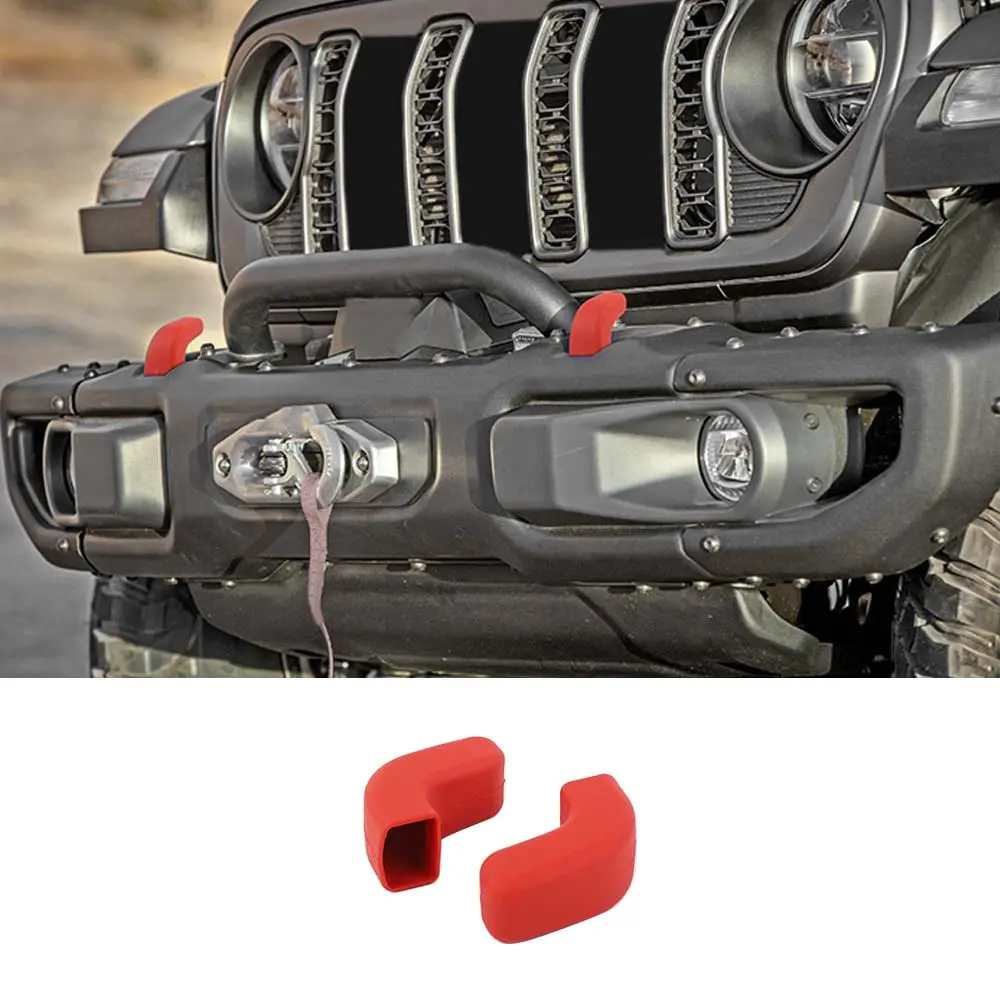 For Jeep Wrangler JK, JL & Gladiator JT Front Bumper Tow Hook Cover Trim Wide Style