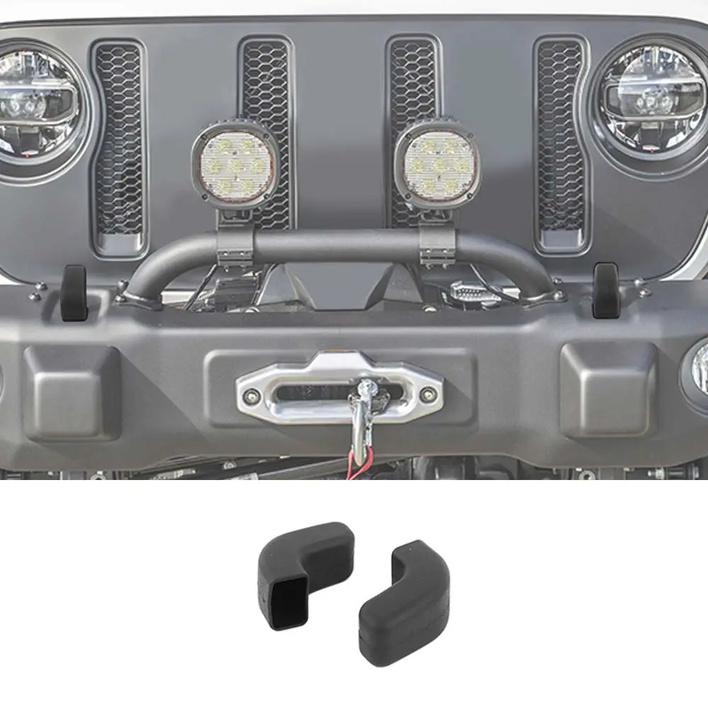 For Jeep Wrangler JK, JL & Gladiator JT Front Bumper Tow Hook Cover Trim Wide Style - Image 10