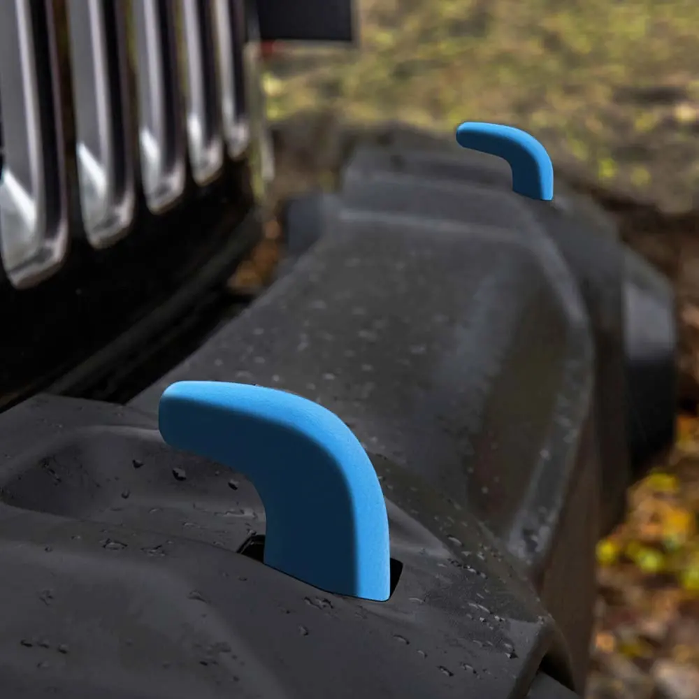 For Jeep Wrangler JK, JL & Gladiator JT Front Bumper Tow Hook Cover Trim Wide Style - Image 8