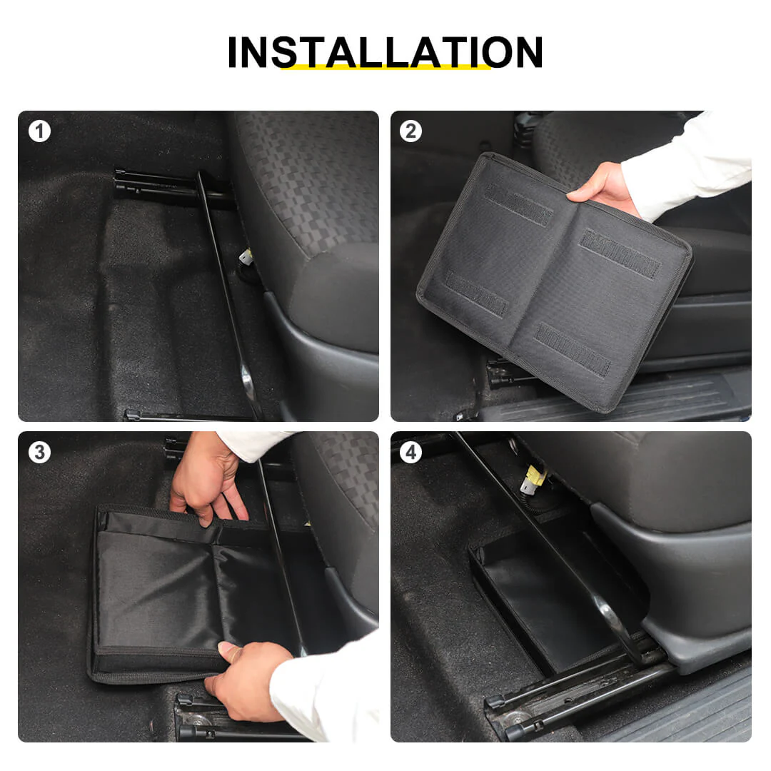 For Jeep Wrangler JK JL JT Interior Under Seat Storage Box Accessories - Image 8