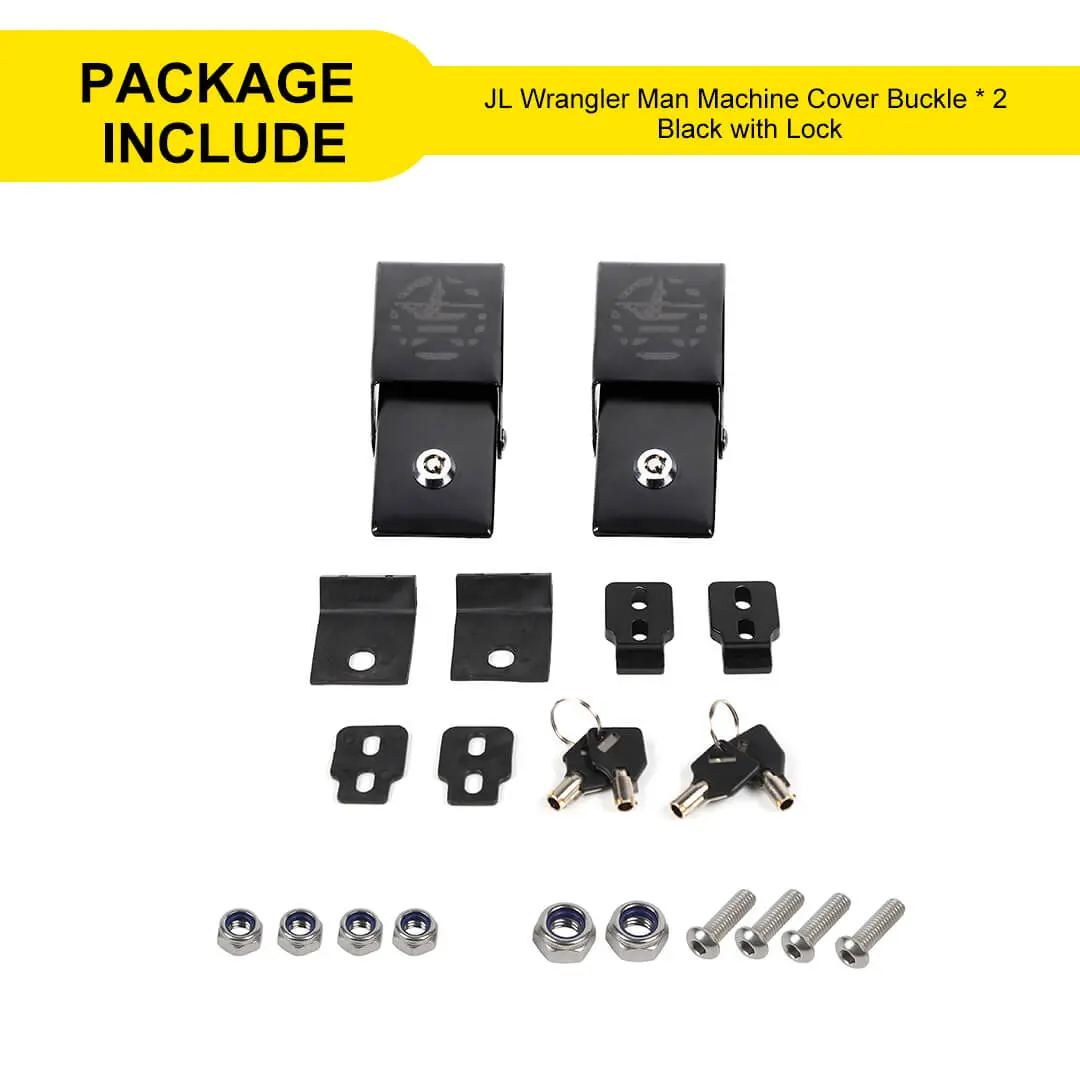 For Jeep Wrangler JK/JL/JT Lockable Hood Latches Buckle Catch Fixed (2 pcs) - Image 11