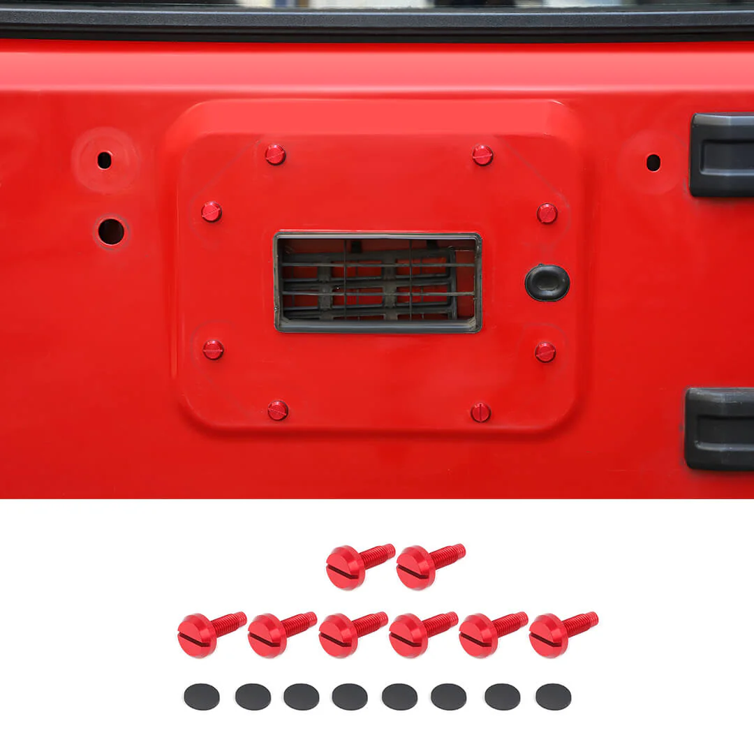 For Jeep Wrangler JK JL Rear Tailgate Spare Tire Bumper Screws Bolts Kit (8 pcs)